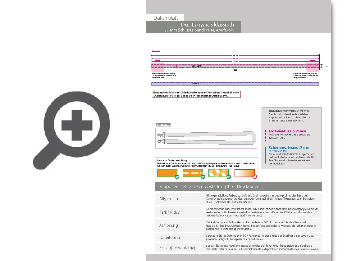 Product Bild duo-lanyards_klassisch__25_mm_schl__sselbandbreite__4_4-farbig_beidseitig_bedruckt