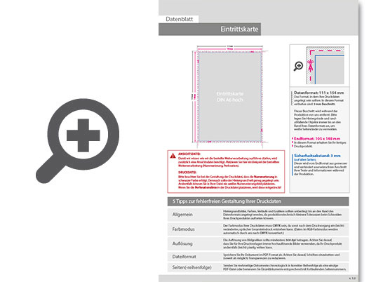 Product Bild eintrittskarte_din_a6_perforiert_&_2_x_nummeriert_(4_4_beidseitig_bedruckt)