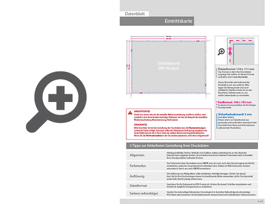 Product Bild eintrittskarte_din_a6_quer_perforiert_&_1_x_nummeriert_(4_0_einseitig_bedruckt)