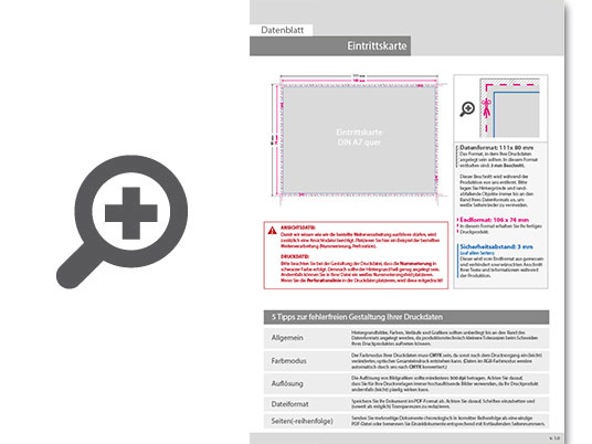 Product Bild eintrittskarte_din_a7_quer_perforiert_&_1_x_nummeriert_(4_0_einseitig_bedruckt)