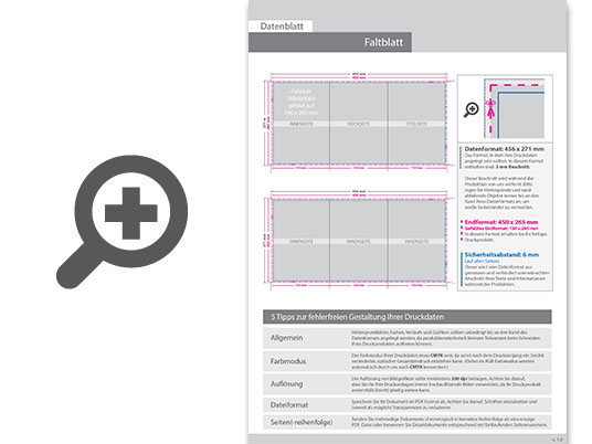 Product Bild faltblatt__gefalzt_auf_15_0_cm_x_26_5_cm__6-seiter_(zickzackfalz)_inkl__schutzlack_mit_antimikrobieller_wirkung