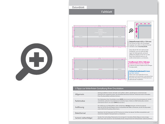 Product Bild faltblatt__gefalzt_auf_din_a5_quer__vertikaler_2-bruch-fensterfalz__6-seitig