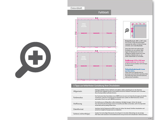 Product Bild faltblatt__gefalzt_auf_maxi-format_(12_5_cm_x_23_5_cm)__6-seiter_(zickzackfalz)_inkl__schutzlack_mit_antimikrobieller_wirkung