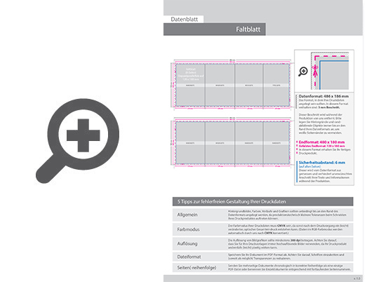 Product Bild hochglanz-uv-lack_faltblatt__gefalzt_auf_12_0_cm_x_18_0_cm__vertikaler_doppelparallelfalz__8-seitig