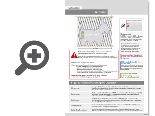 Product Bild hochwertige_tafelfolie_in_hund-form_unbedruckt