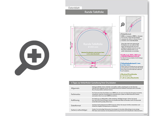 Product Bild hochwertige_tafelfolie_rund_(kreisrund_konturgeschnitten)_unbedruckt