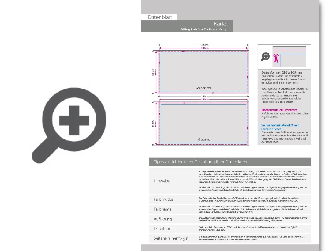 Product Bild taufkarte_din_lang_quer_4_4_farbig_+_sonderfarbe_silber